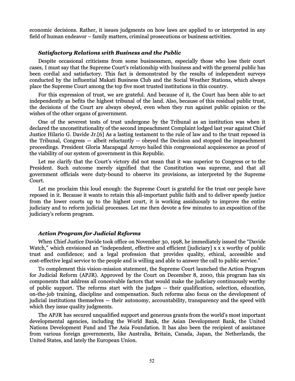 Judicial Renaissance, page 52
