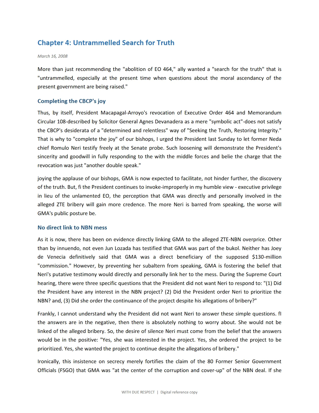 WITH DUE RESPECT, page 14