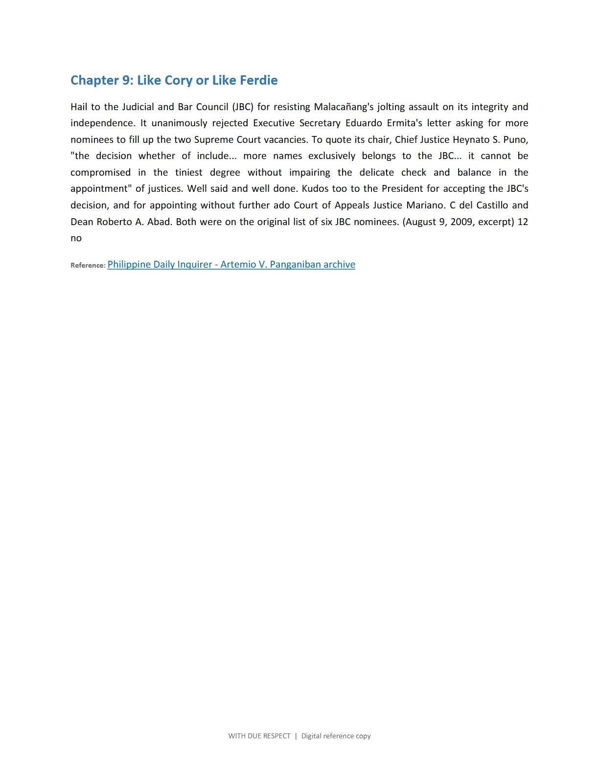 WITH DUE RESPECT, page 64